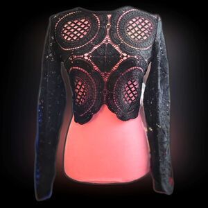 Asilio Revolve White Walls Lace Crop Top Black Size XS